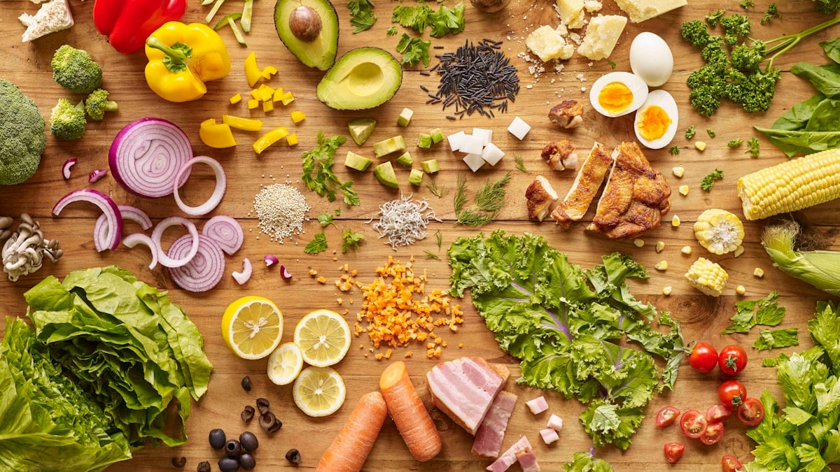 chopped assorted vegetables